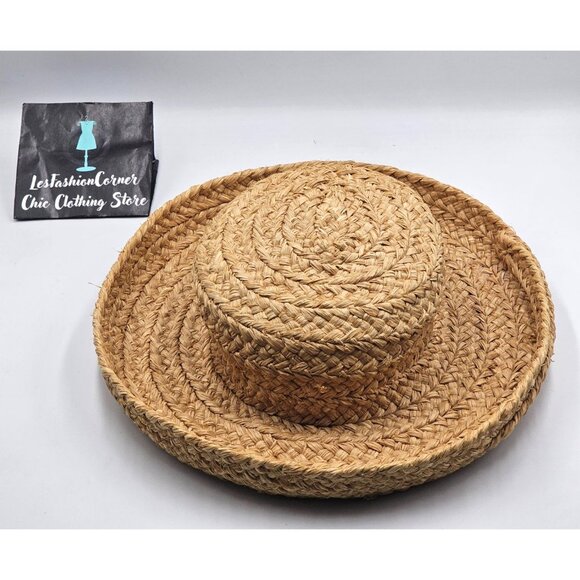 Helen Kaminski Women\'s Natural 100% Raffia Wide-Brim Sun Hat Handmade  3277 main image 12